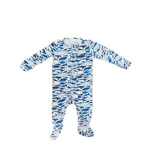 Angel Dear Bamboo Blend Shark Print Footie, Size 3-6 Mos